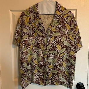 Karen Arnold leopard yacht wear.  Silk.